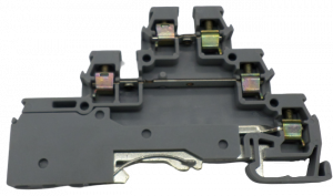 Electrice - Rigleta cu doua randuri si conexiunea pe sina DIN 2.5 mm2 22A (D2.5-6 Bloc terminal)