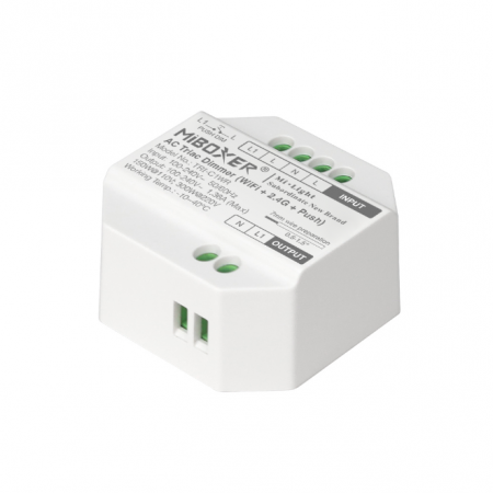 Controller Dimmer Led AC Triac, WiFi + 2.4Ghz + Push, Tuya, MiBoxer TRI-C1WR [1]