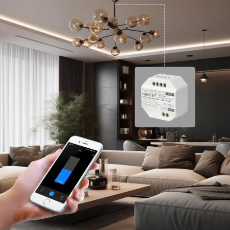 Controller Dimmer Led AC Triac, WiFi + 2.4Ghz + Push, Tuya, MiBoxer TRI-C1WR [2]