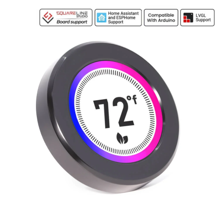 Relee WiFi - Display rotativ CrowPanel 2.1 inch, ESP32, IPS 480x480, touch si buton rotativ, programabil Arduino IDE si LVGL