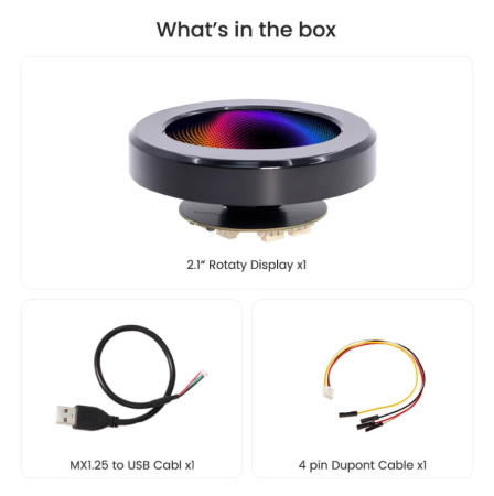 Display rotativ CrowPanel 2.1 inch, ESP32, IPS 480x480, touch si buton rotativ, programabil Arduino IDE si LVGL [7]