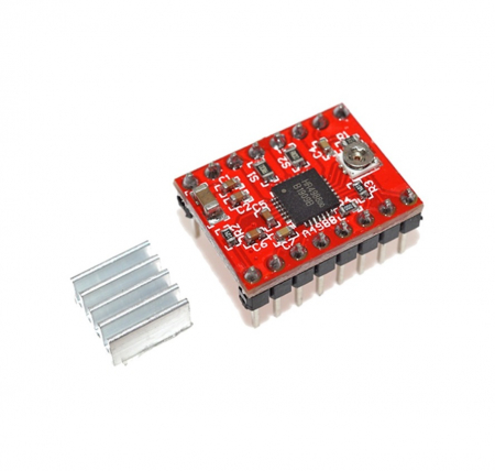 Drivere de motor - Driver de motoare A4988 RAMPS cu radiator OKY3902-red