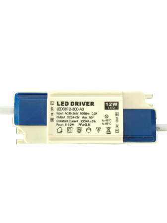 Surse de energie - Driver LED 8-12W, 300mA, iesire 24-42V DC, intrare 85-265V AC, pentru plafoniere si module LED