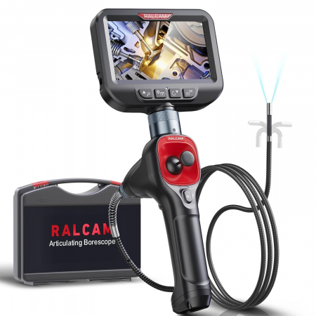 Camere inteligente - Endoscop Articulat 360° cu Joystick, Sonda IP67, Articulare in 4 Directii, Ecran IPS, 6 LED-uri Ajustabile