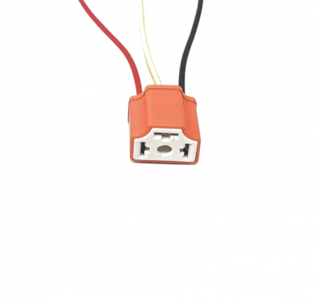 Accesorii auto - Mufa ceramica bec auto pentru soclu H4, cu fire 15cm H4-Fplug