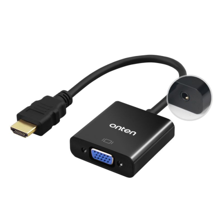 Accesorii PC/ retelistica - Adaptor ONTEN OTN-5169 HDTV la VGA cu iesire audio, pentru monitor si videoproiector