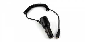 Surse alimentare - Incarcator auto cu cablu microUSB spiralat de 1m 5V-2A