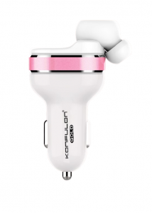 Incarcatoare auto - Incarcator auto Konfulon BT-05 cu 1 iesire USB si 1 Tip C plus casca Bluetooth