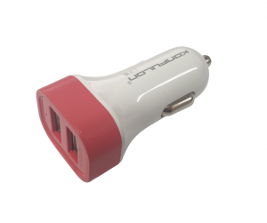Incarcatoare auto - Incarcator auto Konfulon C17 12-24V, 2xUSB 5V 2.1A rosu