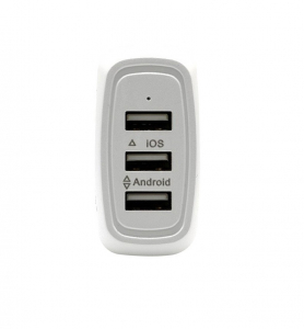Incarcator la priza Konfulon C23A cu 3 iesiri USB 3.1A  roz [1]