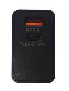 Incarcator la priza Konfulon C59 cu USB QC 3.0 si Tip C-PD negru [1]