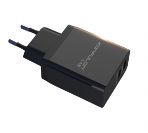 Accesorii telefoane - Incarcator la priza Konfulon C59 cu USB QC 3.0 si Tip C-PD negru
