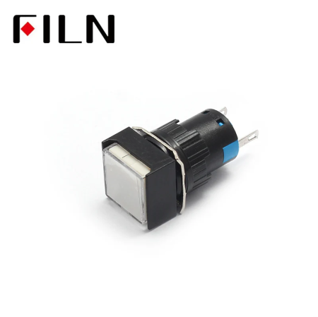 Indicator/martor LED de panou din plastic, 16mm, 2 pini, alb, 12V DC, IP20, FL1P-16NJ-6-WHITE [1]