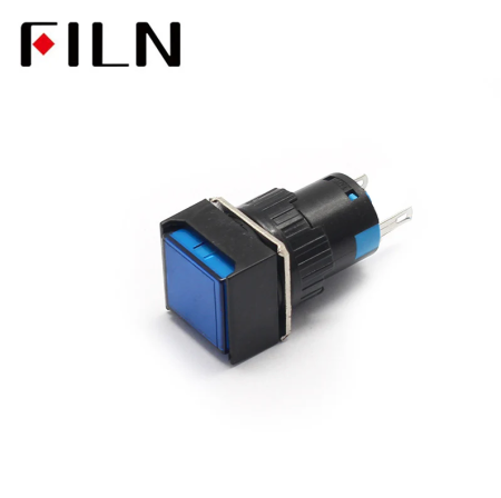 Indicator/martor LED de panou din plastic, 16mm, 2 pini, albastru, 12V DC, IP20, FL1P-16NJ-6-BLUE [1]