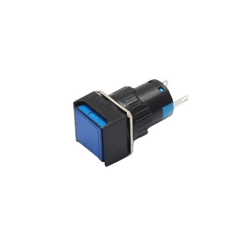 Indicatoare si martori - Indicator/martor LED de panou din plastic, 16mm, 2 pini, albastru, 12V DC, IP20, FL1P-16NJ-6-BLUE