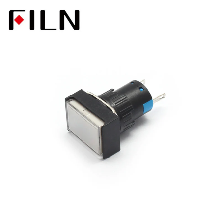 Indicator/martor LED de panou din plastic, 22x17 mm, 2 pini, alb, 12V DC, IP20, FL1P-16NJ-5-WHITE [1]