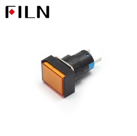 Indicator/martor LED de panou din plastic, 22x17 mm, 2 pini, galben, 12V DC, IP20, FL1P-16NJ-5-YELLOW [1]