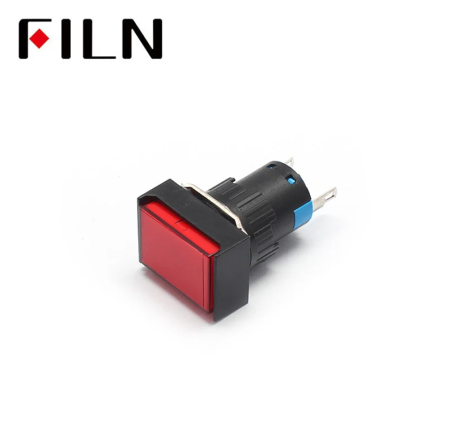 Indicator/martor LED de panou din plastic, 22x17 mm, 2 pini, rosu, 12V DC, IP20, FL1P-16NJ-5-RED [1]