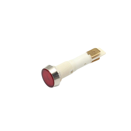 Indicatoare si martori - Indicator LED de panou din plastic, 10mm, pini 6.3mm, rosu, 12-24V DC, IP67, FL1P-10NJ-4-RED