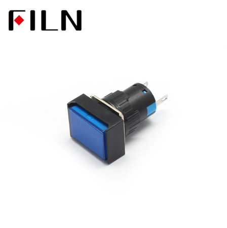 Indicator/martor LED de panou din plastic, 22x17 mm, 2 pini, albastru, 12V DC, IP20, FL1P-16NJ-5-BLUE [2]