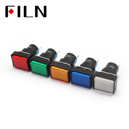 Indicator/martor LED de panou din plastic, 22x17 mm, 2 pini, albastru, 12V DC, IP20, FL1P-16NJ-5-BLUE [1]