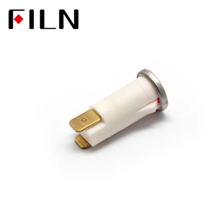 Indicator LED snap de panou din plastic, 12.5mm, 2 pini 6.3mm, verde, 12-24V DC, IP65, FL1P-12.5QJ-2-GREEN [2]