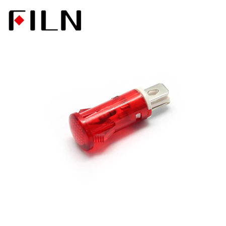 Indicator LED snap de panou din plastic, 10mm, pini 4.8mm, rosu, 12-24V DC, IP68, FL1P-10QJ-1-RED [1]