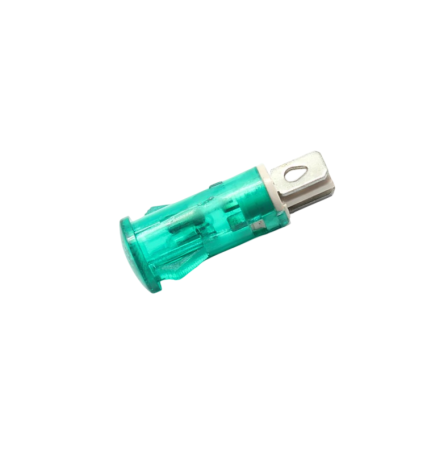 Indicatoare si martori - Indicator LED snap de panou din plastic, 10mm, pini 4.8mm, verde, 12-24V DC, IP68, FL1P-10QJ-1-GREEN