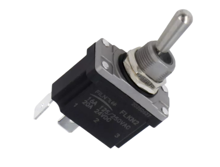 Intrerupatoare si comutatoare de circuit - Intrerupator basculant cu mentinere, 2 pozitii, 2 pini, ON-OFF, 12-24V, 16A/250VAC, 20A/24VDC, fara iluminare, SPST, FLKN2-11X-P