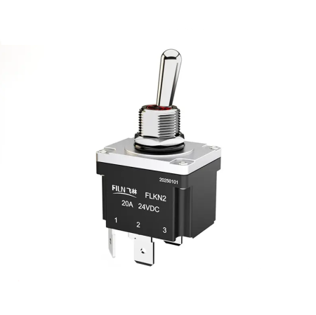 Intrerupatoare si comutatoare de circuit - Intrerupator basculant cu mentinere, 2 pozitii, 4 pini, ON-OFF, 12-24V, 20A/24VDC, iluminare rosu-verde, DPST, FLKN2-21N-P-RG