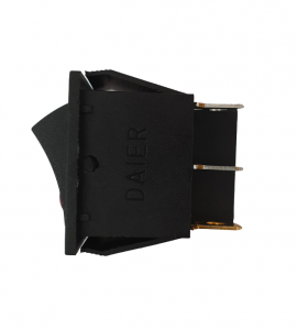 Intrerupator dublu Rocker dreptunghiular  SPST ON-OFF Rosu punct cu led  250V/15A IP20 KCD2 2x3 pini [2]
