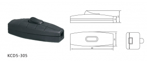 Intrerupator pe fir 250V/2A negru KCD5-305 [1]