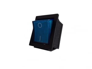 Intrerupatoare si comutatoare de circuit - Intrerupator Rocker dreptunghiular SPDT ON-OFF Albastru 250V/15A IP20 KCD2 2x2 pini