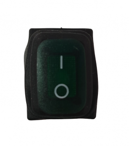 Intrerupator Rocker dreptunghiular SPDT ON-OFF Verde cu led 250V/6A IP55 KCD1-4 [1]