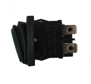 Intrerupator Rocker dreptunghiular SPDT ON-OFF Verde cu led 250V/6A IP55 KCD1-4 [2]
