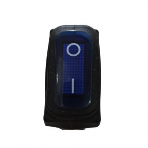 Intrerupator Rocker dreptunghiular SPST ON-OFF Albastru cu led 250V/15A IP55 KCD3 3pini [1]
