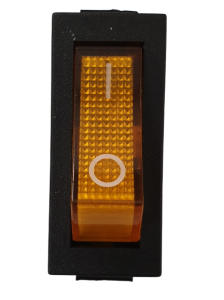 Intrerupator Rocker dreptunghiular  SPST ON-OFF Galben cu led  250V/15A IP20 KCD3 3pini [1]