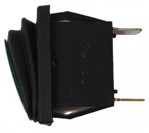 Intrerupator Rocker dreptunghiular SPST ON-OFF Verde cu led 250V/15A IP55 KCD3 [2]