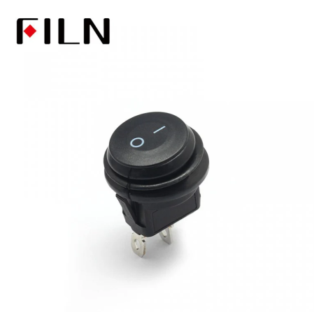 Intrerupator basculant/rocker ON-OFF cu mentinere, ermetic, SPST, 6A 250V AC, montaj panou, 20mm, IP67, KCD1-101-11 [4]