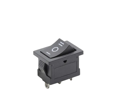 Intrerupatoare si comutatoare de circuit - Intrerupator basculant/rocker ON–OFF-ON cu mentinere, 6A 250V AC, 21x13.5 mm, montaj panou, KCD1-103-02