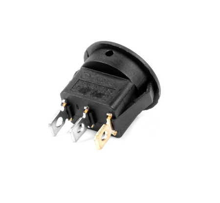 Intrerupator rocker rotund cu iluminare verde 6A 250V, 3 pini, 20mm, FL3-KCD1-101-08-GREEN [1]
