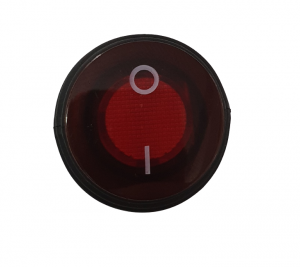 Intrerupator Rocker rotund SPDT ON-OFF Rosu cu led 250V/6A IP55 KCD1-2 [1]
