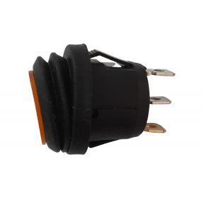 Intrerupator Rocker rotund SPST ON-OFF Galben cu led 250V/6A IP54 KCD1-5 [1]