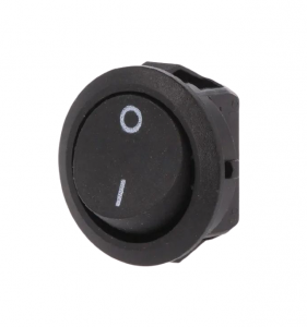Intrerupatoare si comutatoare de circuit - Intrerupator Rocker rotund SPST ON-OFF  Negru 250V/6A IP20 KCD1 2pini