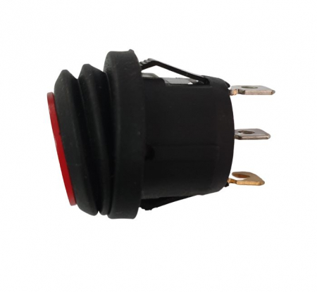 Intrerupator Rocker rotund SPST ON-OFF Rosu cu led 250V/6A IP54 KCD1-5 [1]