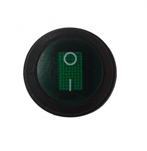 Intrerupator Rocker rotund SPST ON-OFF Verde cu led 250V/6A IP54 KCD1-5 [1]