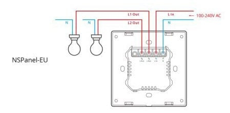Intrerupator Smart Sonoff NSPanel 2 canale cu panou LED WiFi, termostat [5]