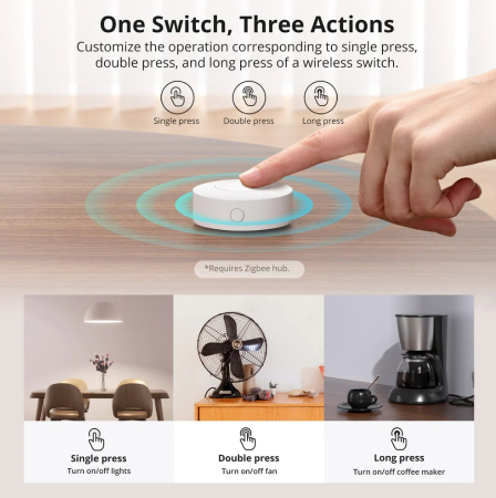 Intrerupator smart wireless ZigBee Sonoff SNZB-01P [7]