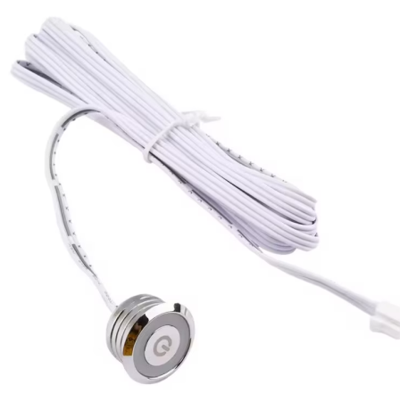 Controllere - Intrerupator tactil LED, CACM-F02, banda led, reglare luminozitate, 12V-24V, 60W, Dupont, argintiu