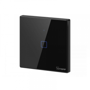 Intrerupatoare WiFi - Intrerupator Wifi 1ch touch Sonoff IoT T3EU1C TX IM190314018  NEGRU